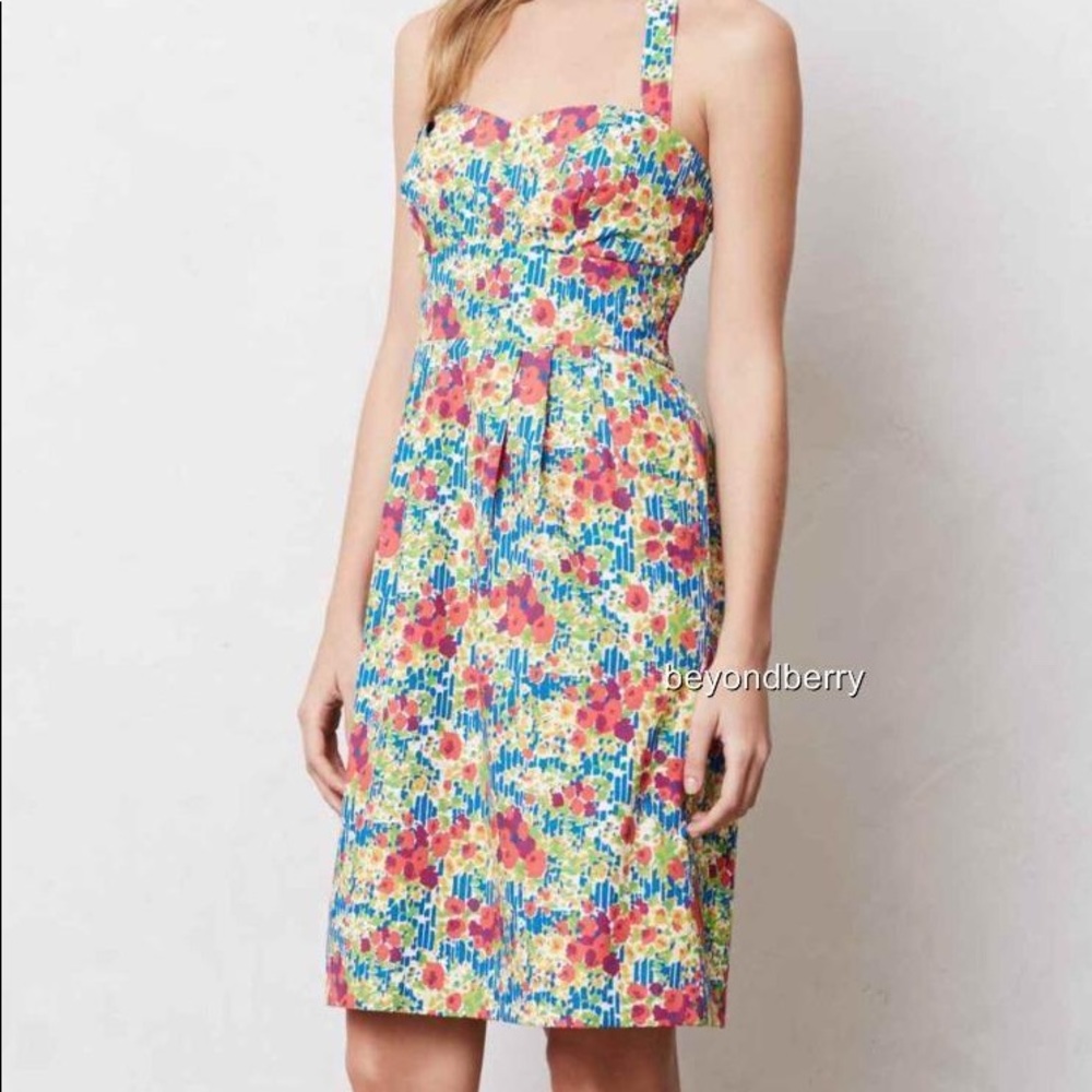 anthropologie girl from savoy halter dress floral